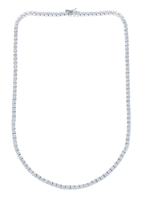 Sterling Silver Cubic Zirconia Necklace JX128550